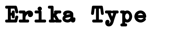 Erika Type font preview